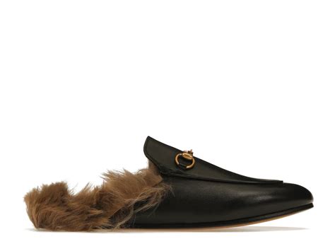 pelliccia gucci 2015|Black Leather Princetown Women's Slipper .